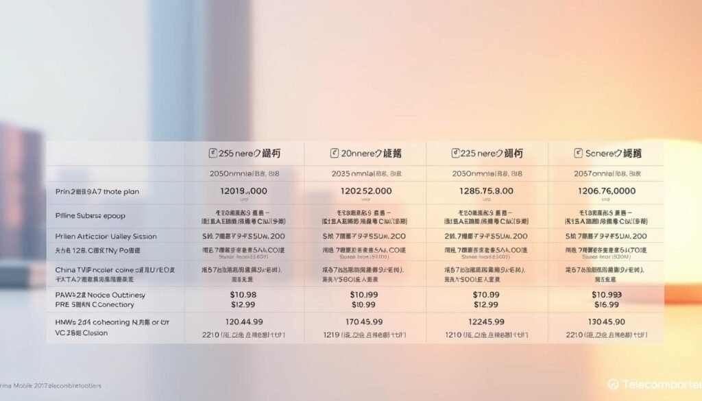 中國移動月費計劃比較
